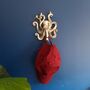 Silver Octopus Hook Hanging Wall Decor Marine, thumbnail 2 of 3