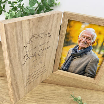 Personalised Wreath Memorial Book Photo Frame, 2 of 7