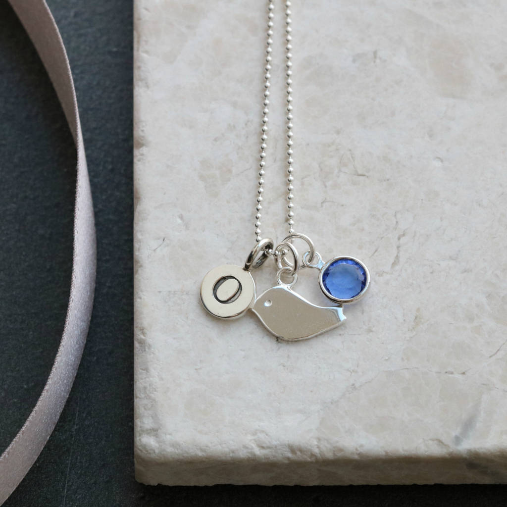 Little Bird Personalised Birthstone Necklace By Adore Baby