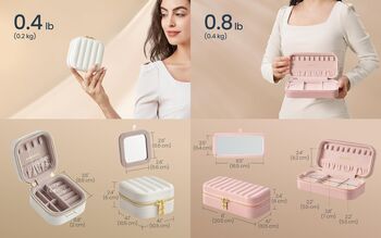 Travel Jewellery Case Portable Jewellery Box, 2 of 6