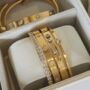 Solitaire Diamond Bangle Gold, thumbnail 6 of 7