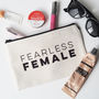 Fearless Female Linen Make Up Pouch, thumbnail 2 of 3