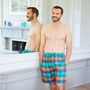 Men's 'Acorn Squash' Check Brushed Cotton Sleep Shorts, thumbnail 2 of 4