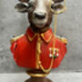 19cm Red Gentleman Stag Bust Ornament – Regal Deer Suit Figurine, thumbnail 8 of 12