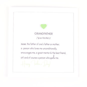 Definition Of Grandfather Father's Day Card, 2 of 6