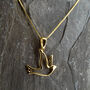 Gold Vermeil Dove Pendant Necklace With Chain, thumbnail 3 of 6