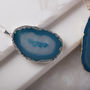Large Blue Agate Yoga Pendant Necklace, thumbnail 5 of 6