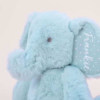 Personalised Blue Elephant Soft Toy, 3 of 5