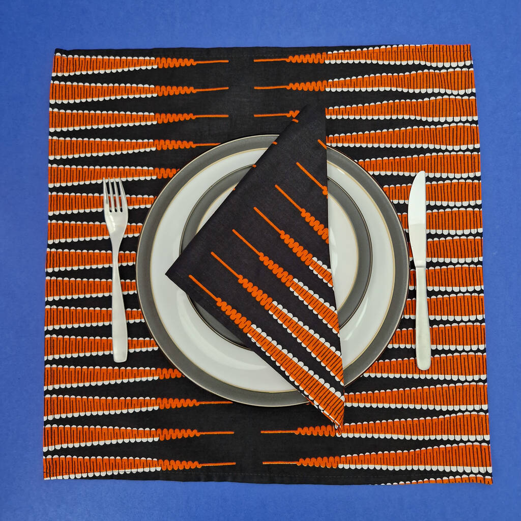 African Print Cotton Napkin | Doyin Print, 1 of 5
