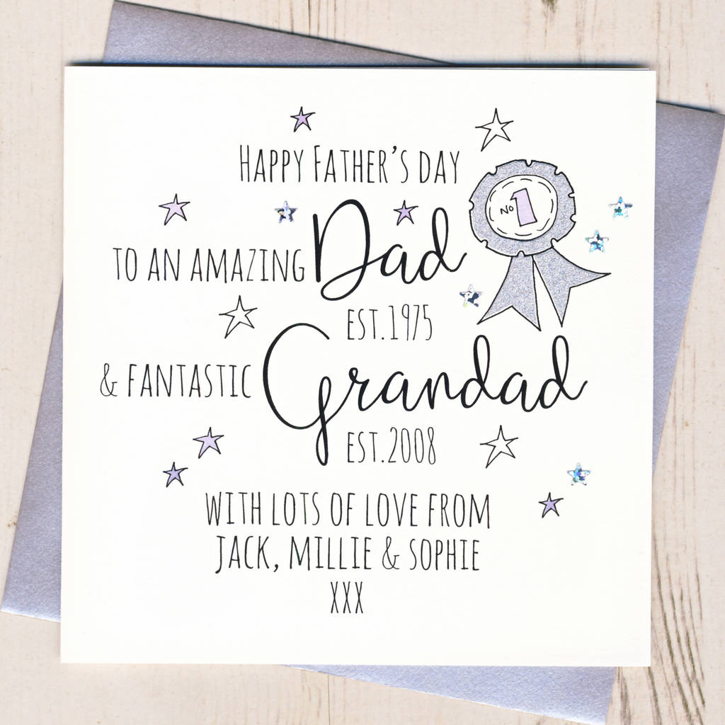 Personalised Dad And Grandad Father s Day Card By Eggbert Daisy 