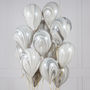 Pack Of 14 Marble Monochrome Party Balloons, thumbnail 1 of 5