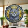 Cat British Shorthair Stained Glass Effect Suncatcher, thumbnail 5 of 5