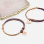 Personalised Silk And Rose Gold Charm Bangle, thumbnail 1 of 8