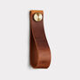 Large Cowhide Leather Cabinet Pulls With Brass Studs, thumbnail 6 of 6