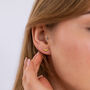 Sterling Silver And Gold Plated Dinosaur Stud Earrings, thumbnail 2 of 7