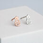 Sterling Silver Pineapple Stud Earrings, thumbnail 1 of 4