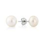 Molina White Freshwater Pearl Stud Earrings, thumbnail 3 of 4