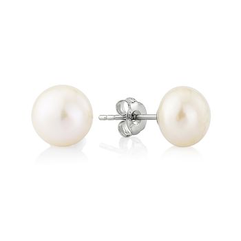 Molina White Freshwater Pearl Stud Earrings, 3 of 4