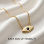 Gold Reversible Evil Eye Necklace, thumbnail 2 of 8