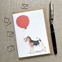 Personalised Wire Haired Fox Terrier Birthday Card, thumbnail 1 of 4