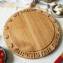 Large Personalised Round Wooden Stars Chopping Board, thumbnail 3 of 4
