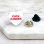 F Cancer Heart Pin Badge, thumbnail 10 of 12