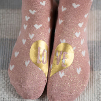 Personalised Love Heart Socks In A Tin, 3 of 5