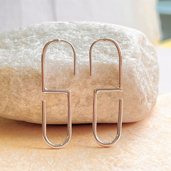 Minimalist S Drop Sterling Silver Modern Earrings, 6 of 7