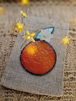 Glass Clementine Christmas Ornaments Keepsake, 4 of 4