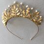 The Agatha Crown Oak Leaf Pearl Tiara, thumbnail 5 of 12