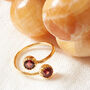 Pearl Gold And Silver Adjustable Stacking Ring, thumbnail 6 of 10