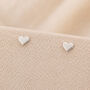 4mm Sterling Silver Heart Stud Earrings, thumbnail 1 of 9