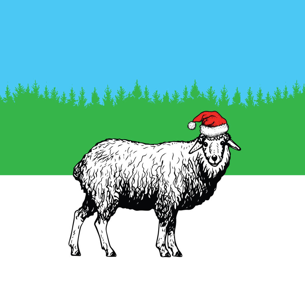 Baa La La La La, 'Singing Sheep' Funny Christmas Card By Loveday Designs |  