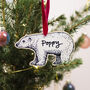 Personalised Polar Bear Christmas Decoration, thumbnail 1 of 6