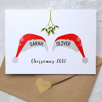 personalised christmas couple card by papergravy | notonthehighstreet.com