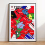 Manchester United Football Shirt Mash Up Print, thumbnail 1 of 3