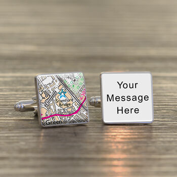 Personalised Favourite Place Football Cufflinks For Him, 8 of 9