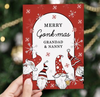 Personalised Gonks Christmas Card, 2 of 4