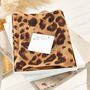 Brown Leopard Print Personalised Scarf, thumbnail 4 of 10