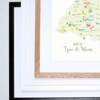Map Of Tyne And Wear Art Print, 7 of 7