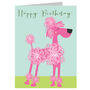 Mini Pink Poodle Birthday Card, thumbnail 3 of 3