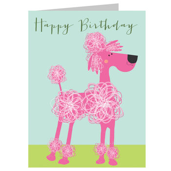 Mini Pink Poodle Birthday Card, 3 of 3