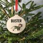 Personalised Wooden Dog Bauble Tree Decoration, thumbnail 3 of 3