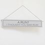 'Run / Rum' Hand Painted Wooden Sign, thumbnail 1 of 2