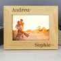 Personalised Couples 7x5 Landscape Wooden Photo Frame, thumbnail 5 of 6