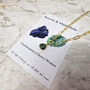 18k Gold Plated Azurite Paperclip Chain Necklace, thumbnail 3 of 4