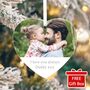 Any Message And Photo Ceramic Heart Hanging Decoration Bauble + Gift Box, thumbnail 1 of 7