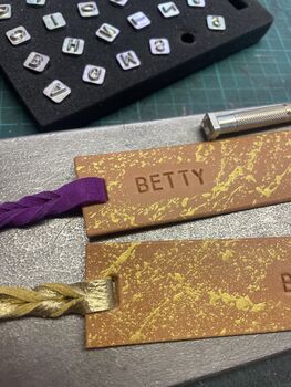 Hand Painted Personalised Bookmark With Suede Twist, 3 of 7