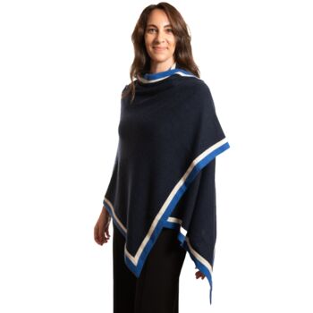 Navy 100% Cashmere Travel Wrap Shawl Gift Boxed, 2 of 6