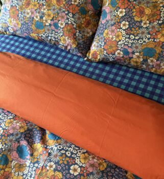 Vintage Floral Organic Cotton Double Duvet Cover, 4 of 6